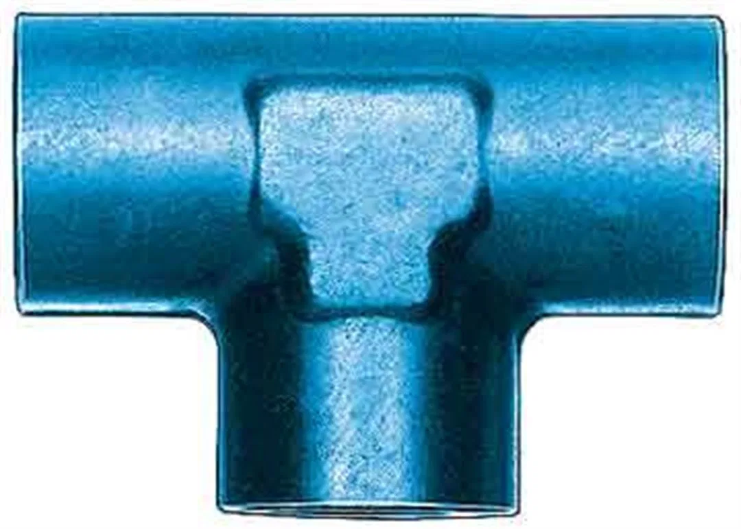 FBM2152 – AEROQUIP Coupler Fitting, 3/8 Inch Pipe Thread Tee Aluminum Blue